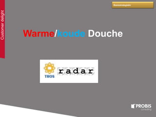 Warme/koude Douche
Basisstrategieën
Customerdelight
 