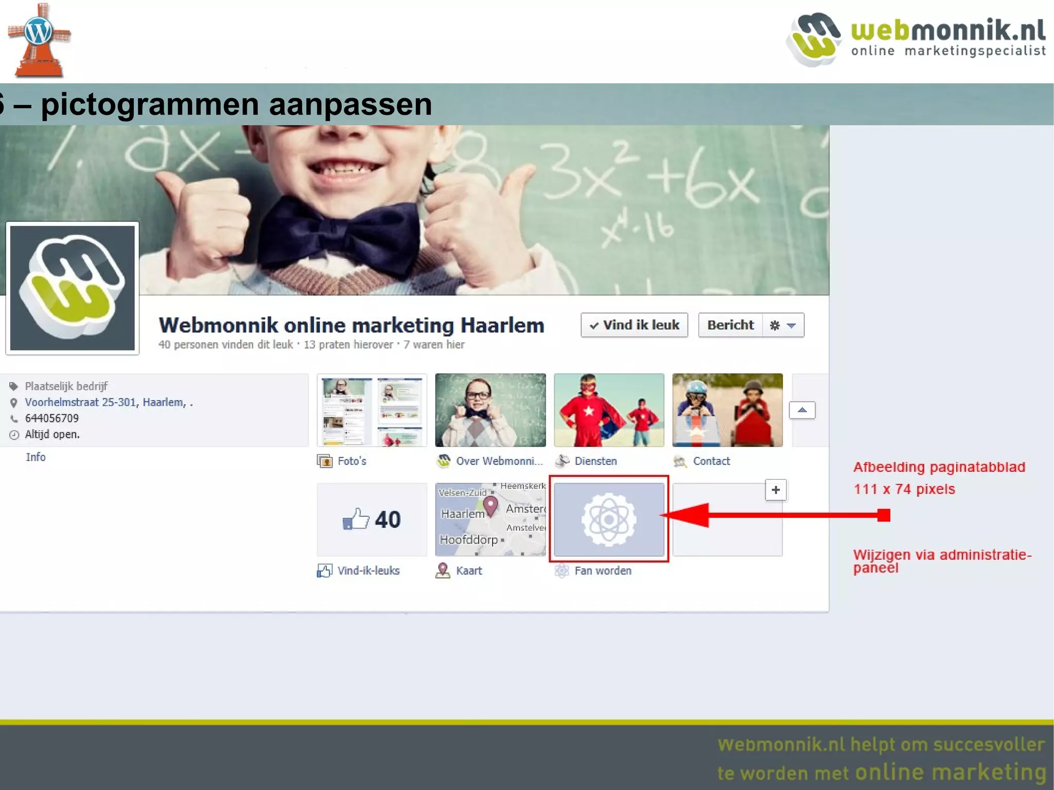 6 – pictogrammen aanpassen
 