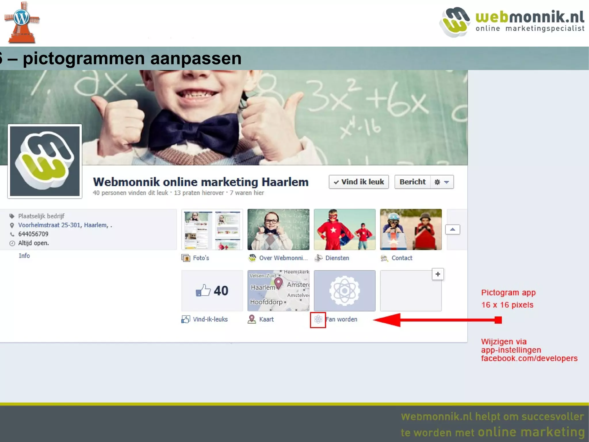 6 – pictogrammen aanpassen
 
