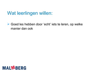 Wat leerlingen willen: Goed les hebben door ‘echt’ iets te leren, op welke manier dan ook 