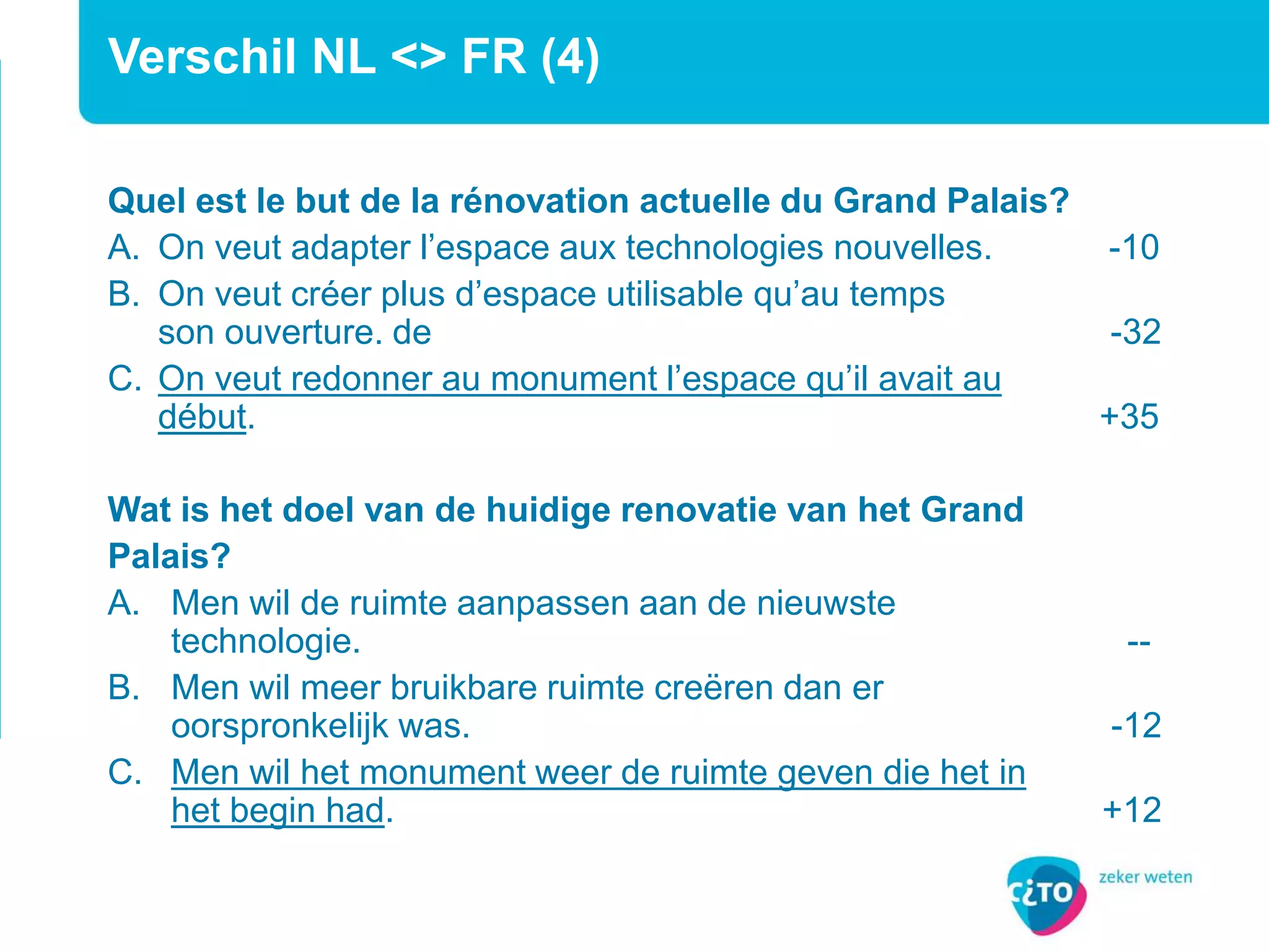 Kijk- en luistertoetsen Frans havo-vwo | PPTX