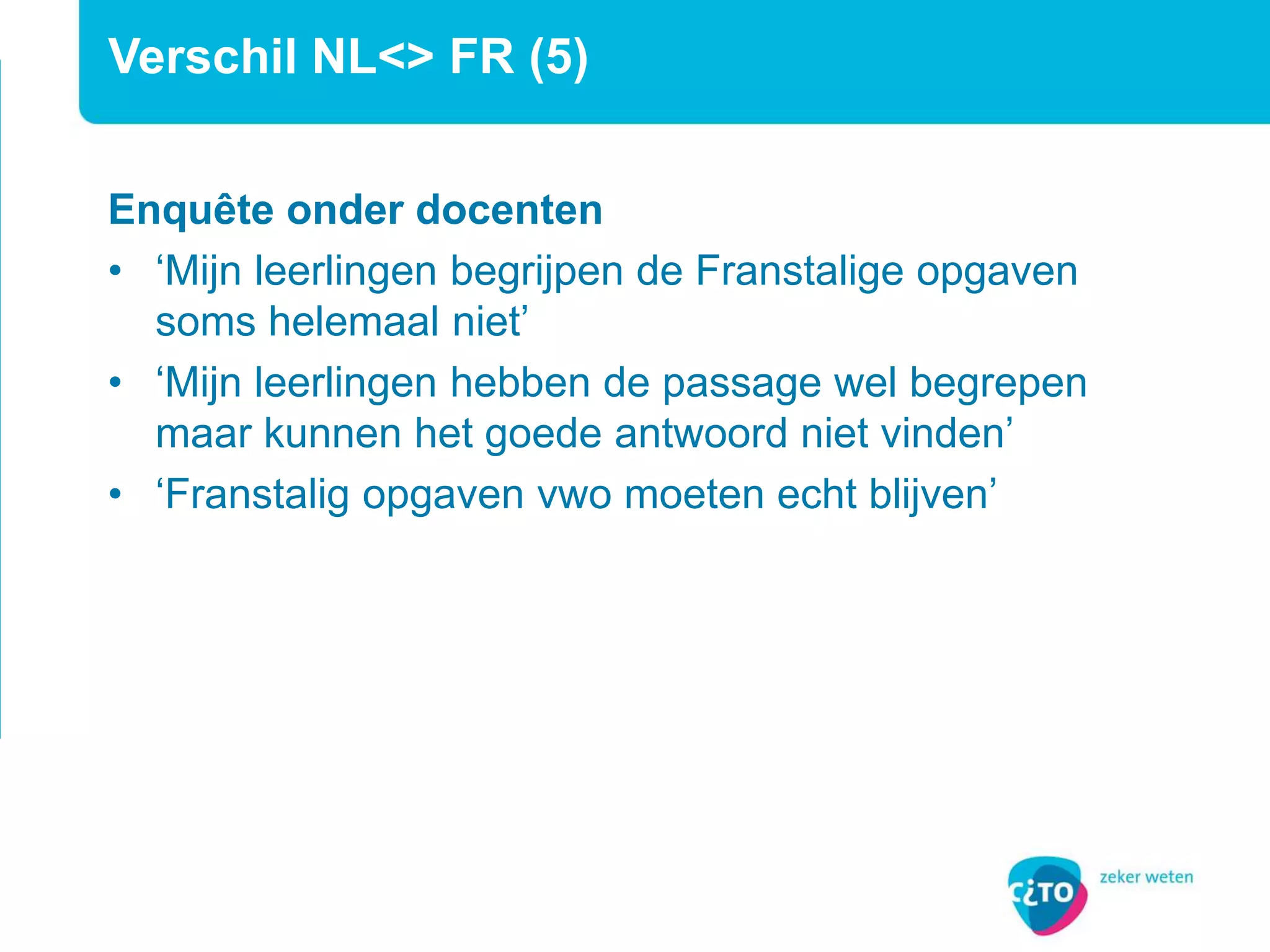 Kijk en luistertoetsen Frans havovwo PPT