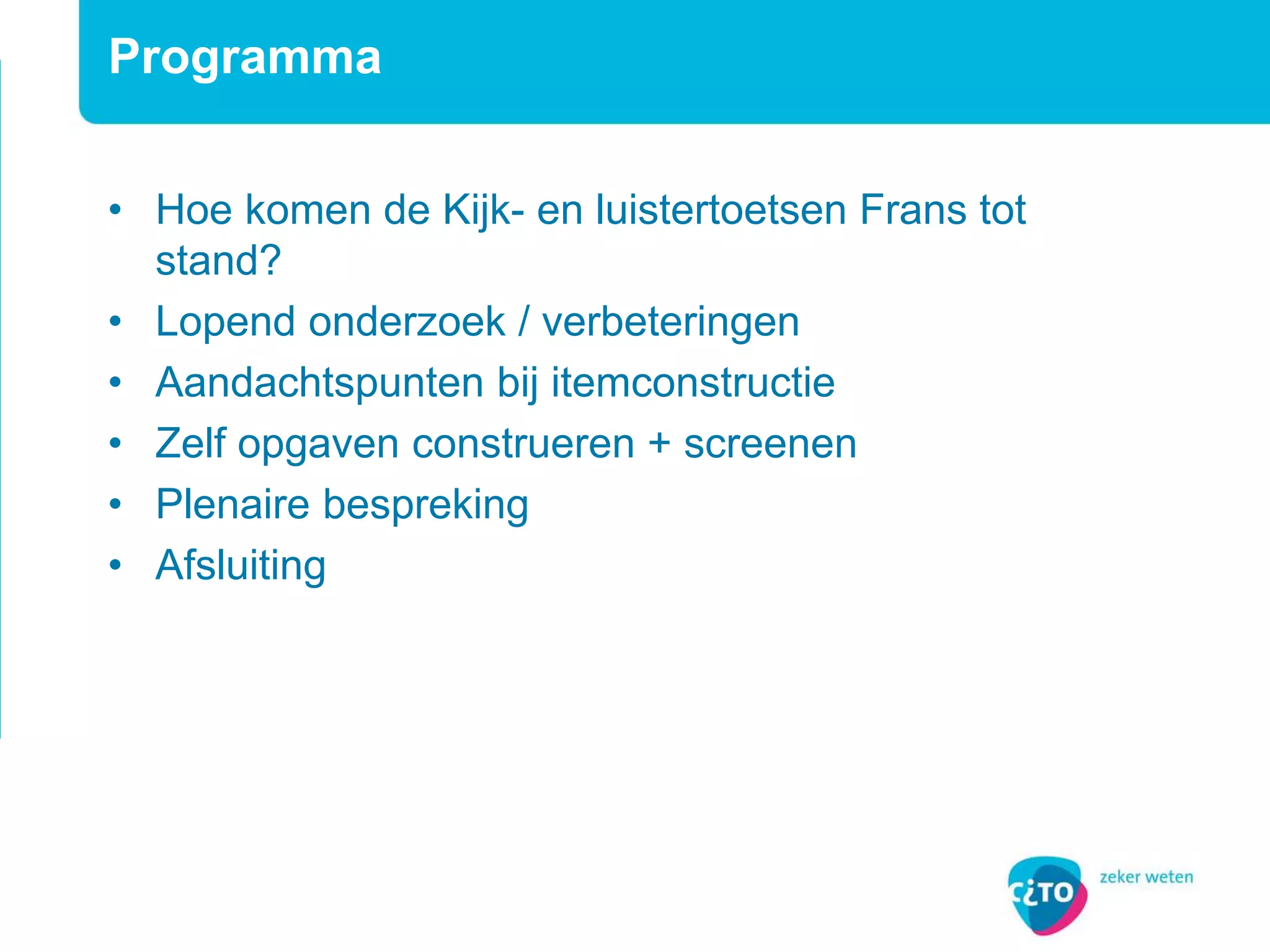 Kijk- en luistertoetsen Frans havo-vwo | PPTX