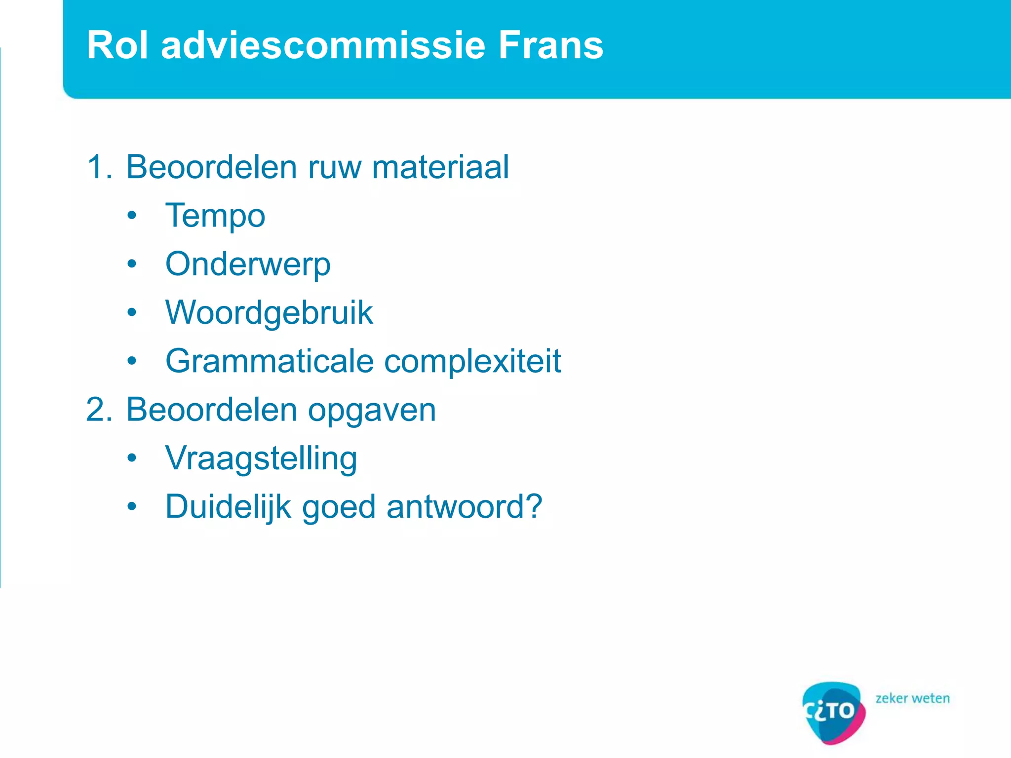 Kijk- en luistertoetsen Frans havo-vwo | PPTX