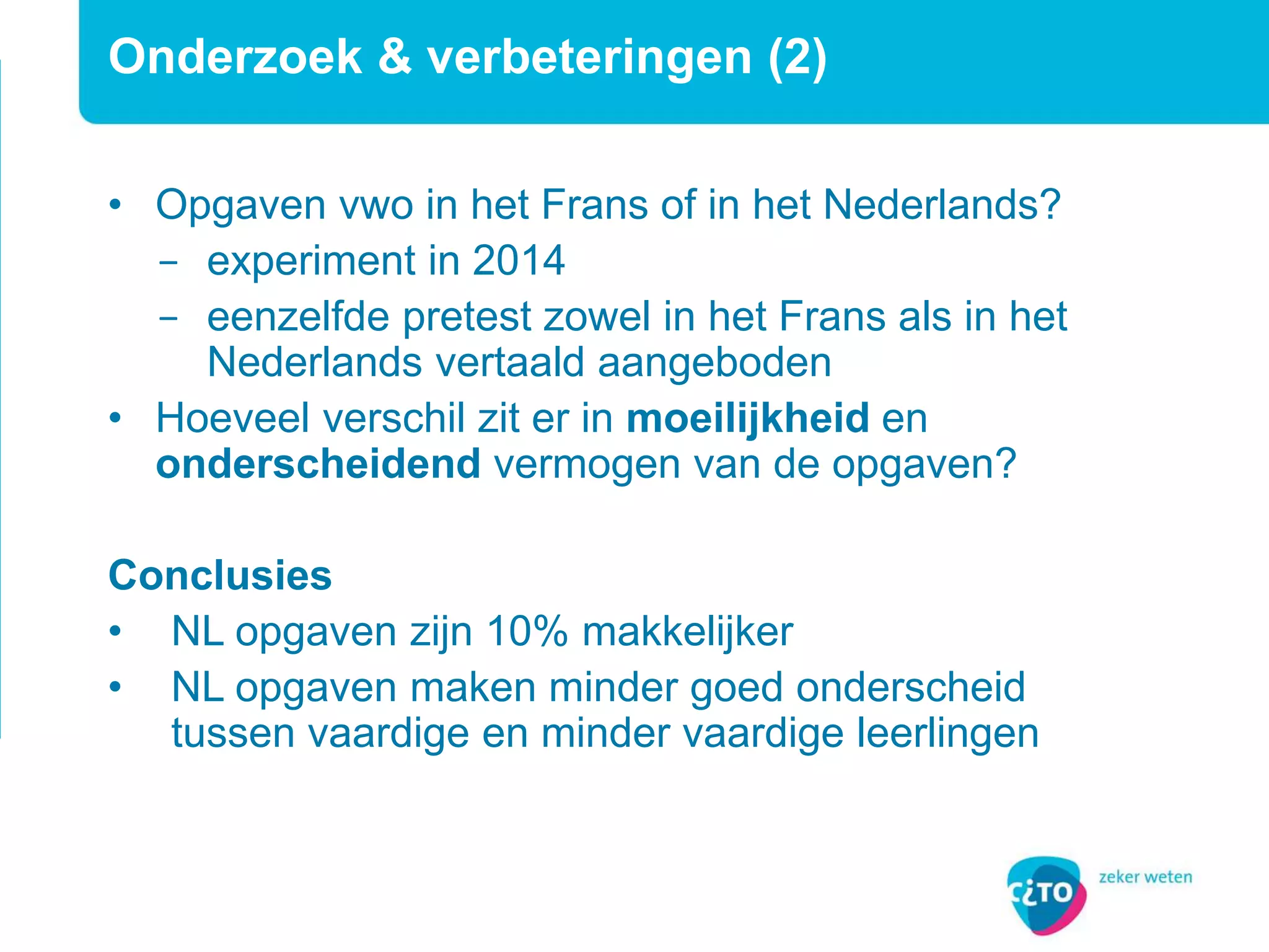 Kijk- en luistertoetsen Frans havo-vwo | PPTX