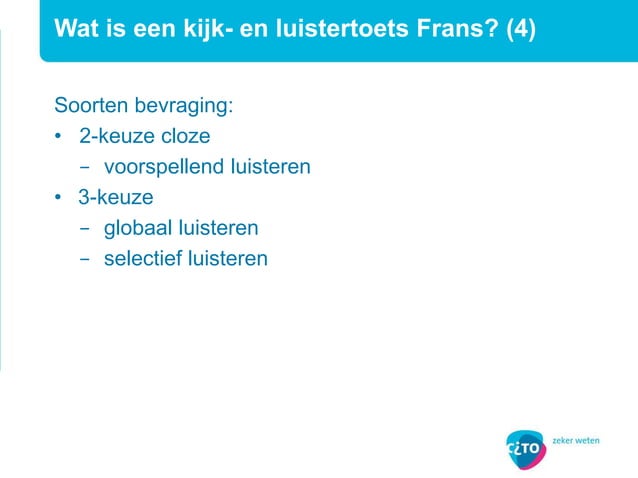 Kijk- en luistertoetsen Frans havo-vwo | PPTX