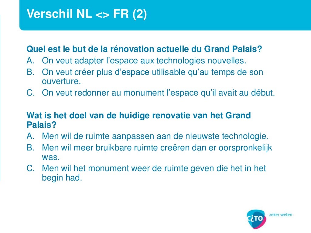 Kijk- en luistertoetsen Frans havo-vwo