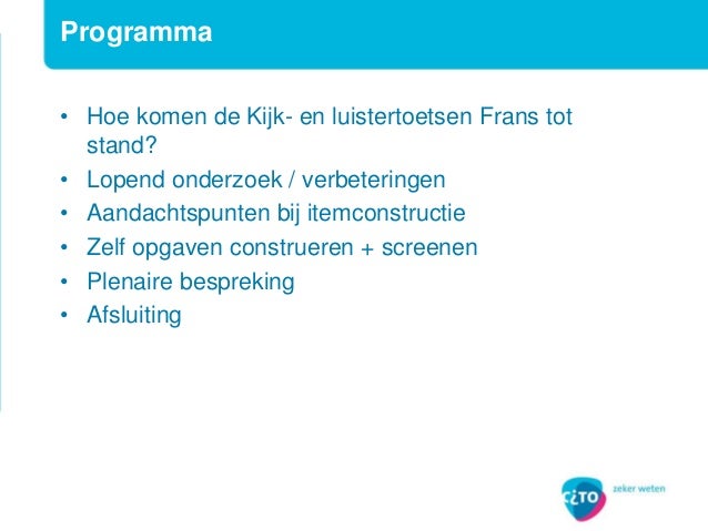 Kijk- en luistertoetsen Frans havo-vwo