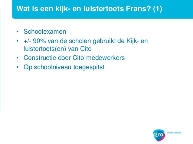 Kijk- en luistertoetsen Frans havo-vwo