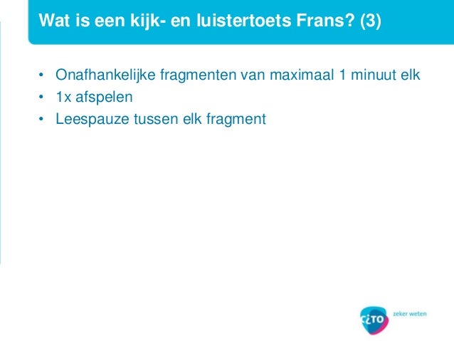 Kijk- en luistertoetsen Frans havo-vwo