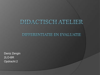 Didactisch atelierDifferentiatie en evaluatie DenizZengin     2LO-BR     Opdracht 2 