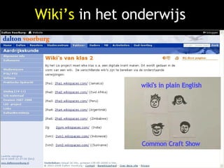 Wiki’s  in het onderwijs 