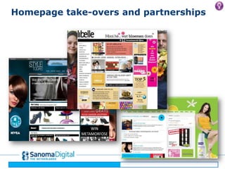 Homepage take-overs and partnerships