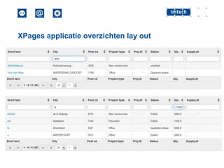 XPages applicatie overzichten lay out

 