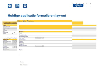 Huidige applicatie formulieren lay-out

 