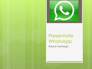 Presentatie
WhatsApp
Roland Versteegh
 