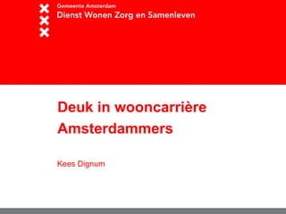 Deuk in  wooncarri è re Amsterdammers Kees Dignum 