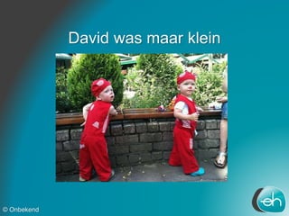 David was maar klein
© Onbekend
 
