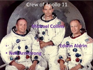 The big tripIntroductionThe first walk on the moonSending equipment to the moonSending people to the moon