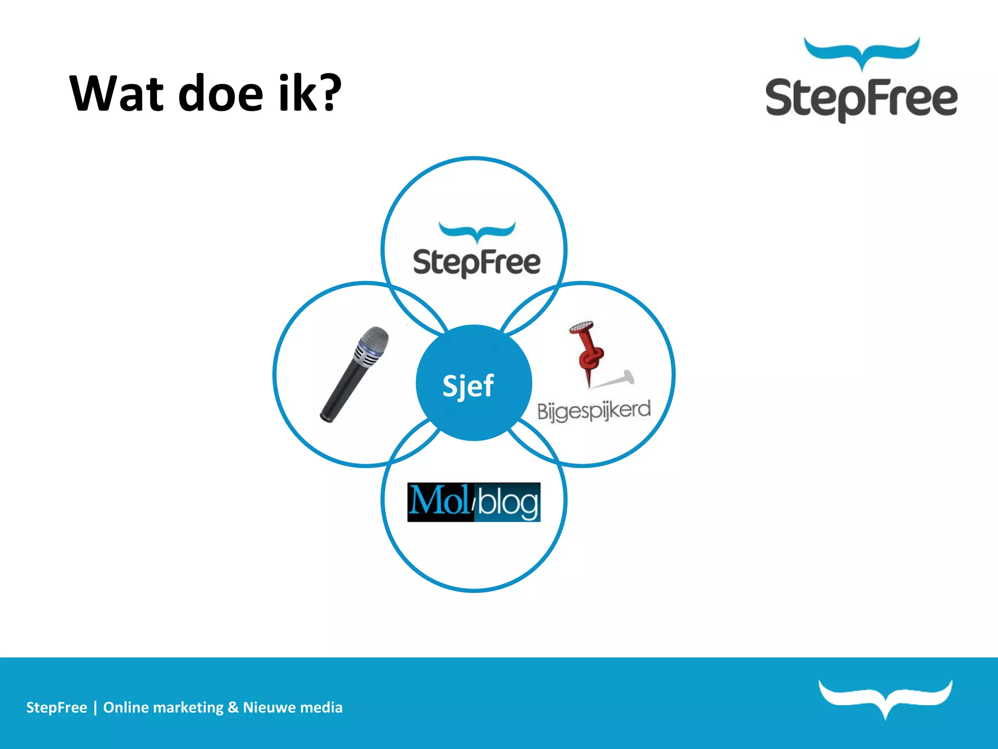 StepFree | Online marketing & Nieuwe media Wat doe ik?  Sjef 