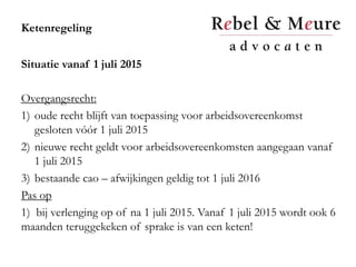 Presentatie Arbeidsrecht Mei 2015
