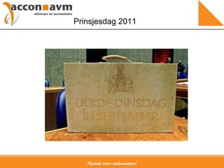 Ruimte voor ondernemen! Prinsjesdag 2011 