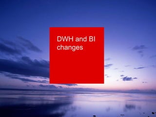 DWH and BI 
changes 
 