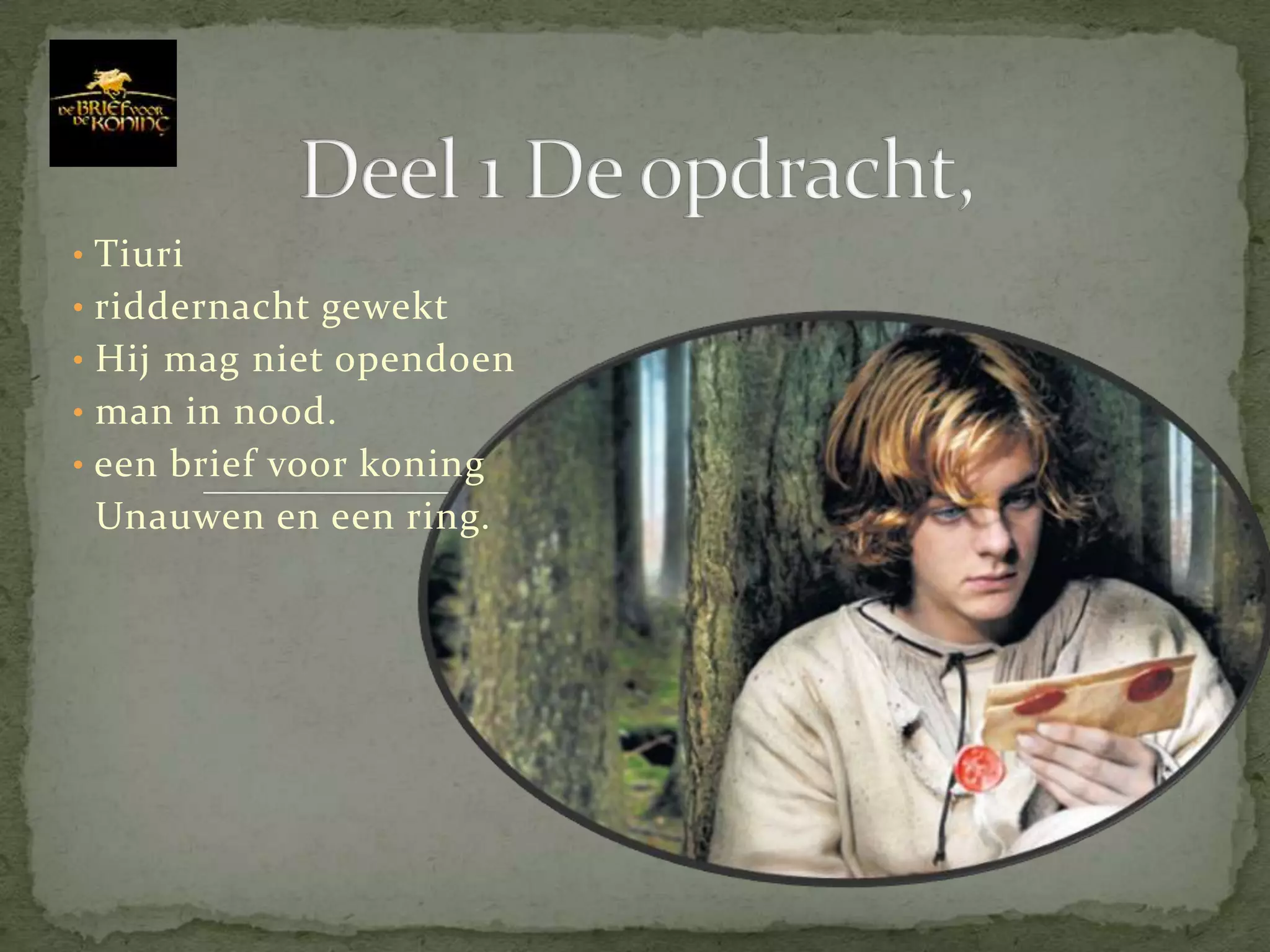 brief voor koning | PPT