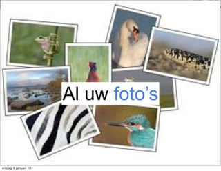 Cloud Imago




                       Al uw foto’s


vrijdag 4 januari 13
 