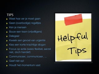 Presentatie creeren van draagvlak voor onderwijsveranderingen