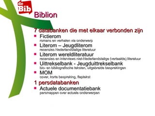 Literom Presentatie Databanken | PPT