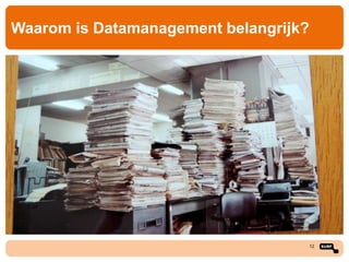 Waarom is Datamanagement belangrijk?

12

 