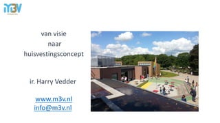 van visie
naar
huisvestingsconcept
ir. Harry Vedder
www.m3v.nl
info@m3v.nl
 