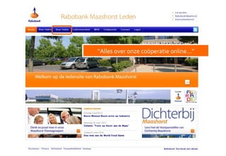 “Alles over onze coöperatie online…”
 