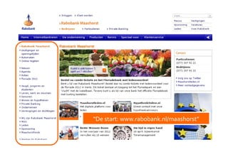 “De start: www.rabobank.nl/maashorst”
 