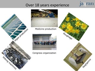 Over 18 years experience




     Medicine production




   Congress organization
 