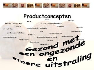 Productconcepten Gezond met  een ongezonde  en  stoere uitstraling 
