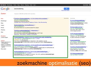 zoekmachine optimalisatie (seo)	

 