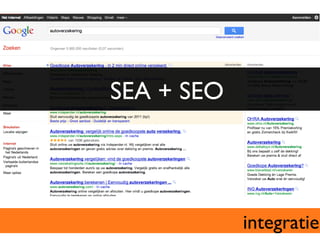 SEA + SEO	





               integratie	

 