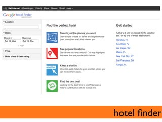hotel ﬁnder	

 