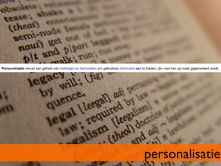 personalisatie	

 