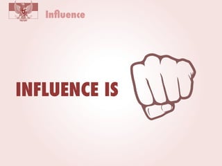 Inﬂuence

INFLUENCE IS

 