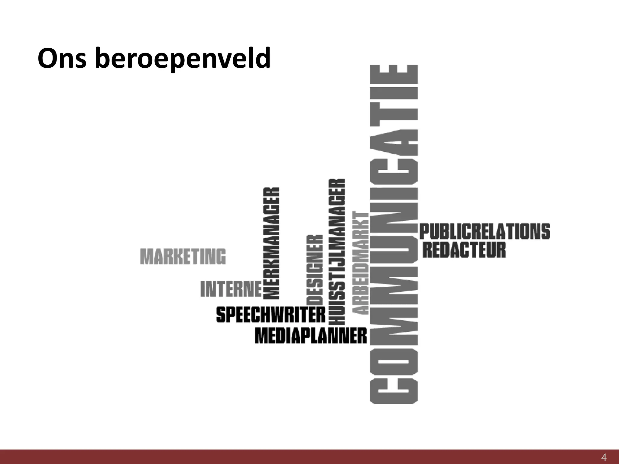 Ons beroepenveld




                   4
 