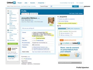 Registreren Profiel bijwerken 