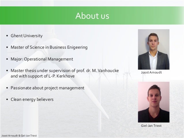 Master thesis in energy management
