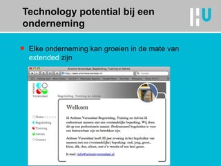 Technology potential bij een onderneming Elke onderneming kan groeien in de mate van  extended  zijn 