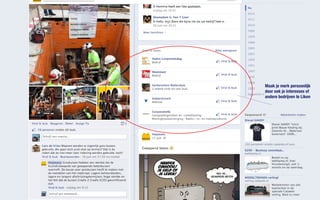 Maak je merk persoonlijk
door ook je interesses of
andere bedrijven te Liken
 