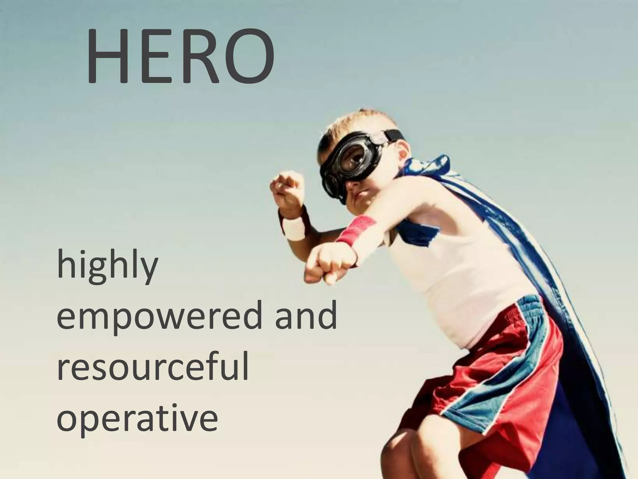 HERO

highly
empowered and
resourceful
operative
 