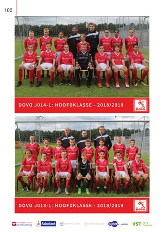 100
B U S I N E S S C L U B
De Heuvelrug
DOVO J014-1: HOOFDKLASSE - 2018/2019
DOVO J013-1: HOOFDKLASSE - 2018/2019
 