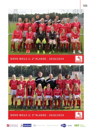 105
B U S I N E S S C L U B
De Heuvelrug
105
DOVO MO13-1: 2E
KLASSE - 2018/2019
DOVO MO13-2: 3E
KLASSE - 2018/2019
 